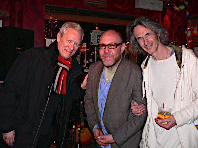 photo of Jimmy Lee, Adam Levy, and Lenny Kaye